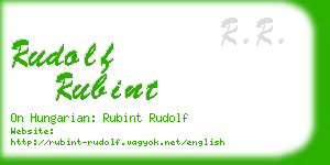 rudolf rubint business card